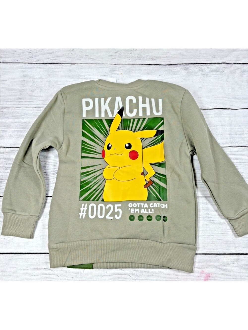 NEW Pokemon Pikachu Boys Comfy Fleece Collection
Sweatshirt Green
